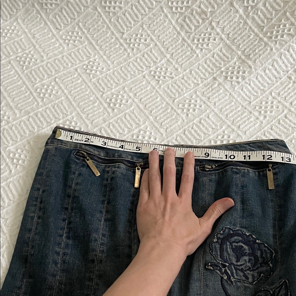 Roberto Cavalli Denim Skirt with Embroidery - Picture 17 of 17